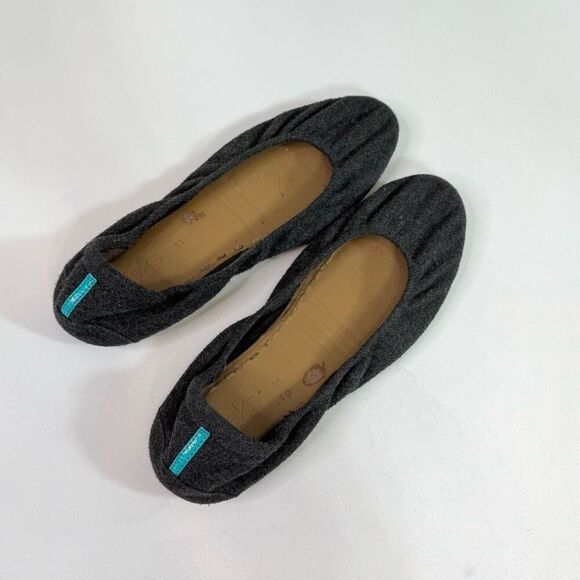 Tieks Flat Shoe Womens 11 Greystone Gray Wool Almond Toe Slip On Ballet - Picture 1 of 9